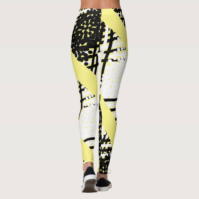 Funky Polka Dot Lines Bold Leggings (Back)