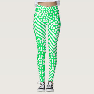 Funky Polka Dot Lines Bold Leggings