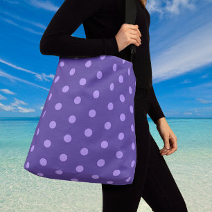 Funky Polka Dot Purple Patterned Crossbody Bag