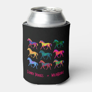 Funky Ponies Colt Pattern WildHerdz Can Cosy Cooler