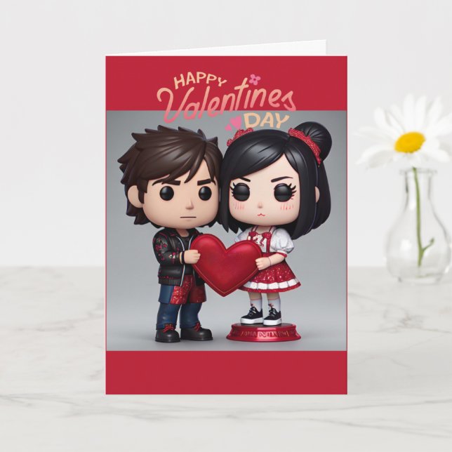 Funky pop style Valentines card (Small Plant)