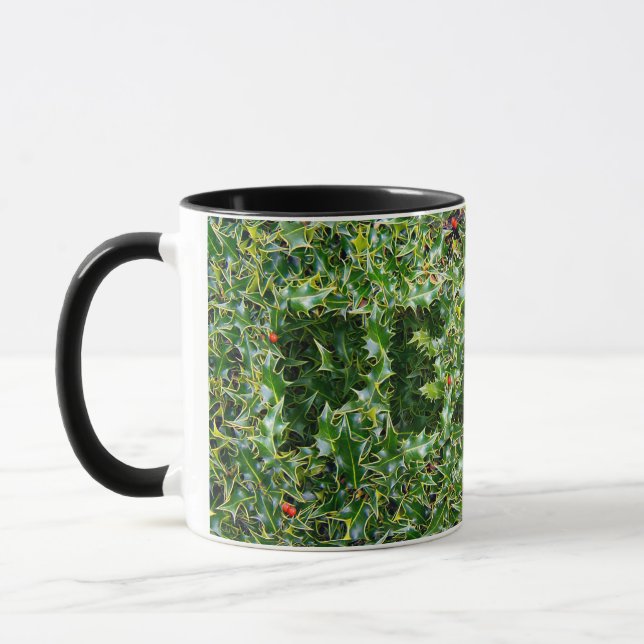 Funky Prickly Peace Holly coffee mug (Left)