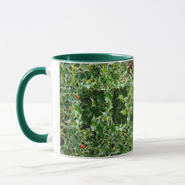Funky Prickly Peace Holly coffee mug (Left)