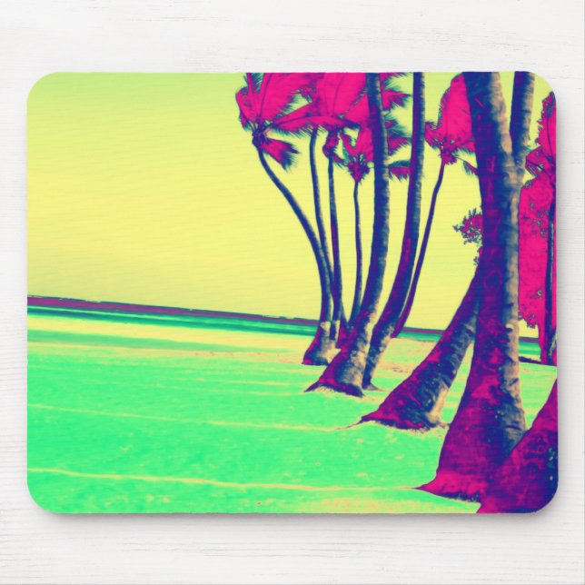 funky psychedelic beach design mouse pad (Front)