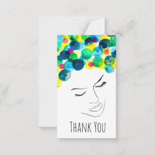 Funky psychedelic bubble hair card