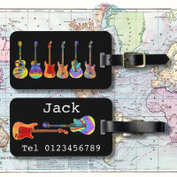 Funky Psychedelic Guitar Pop Art Music Instrument