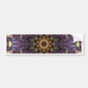 Funky, psychedelic, retro design. bumper sticker