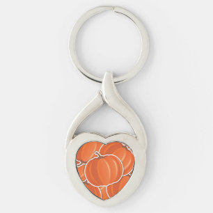 Funky pumpkin key ring