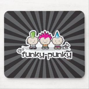 Funky-Punky Black Mousepad