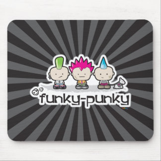 Funky-Punky Black Mousepad