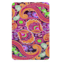 Funky Purple Abstract Retro Paisley Pattern