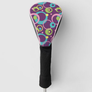 Funky Purple Circles Driver Cover