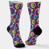 Funky Purple Circles Houndstooth