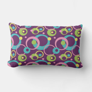 Funky Purple Circles Pillow