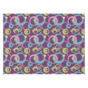 Funky Purple Circles Tablecloth