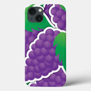 Funky purple grapes iPhone 13 case