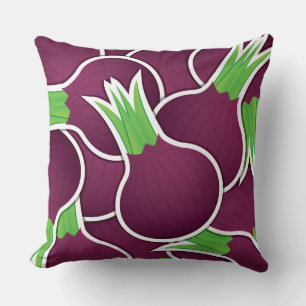 Funky purple onions cushion