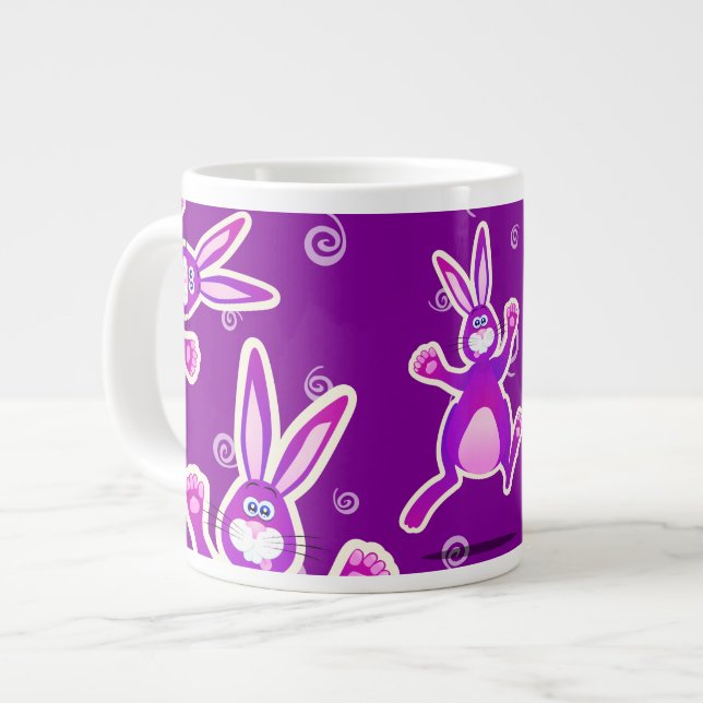 Funky rabbit, jumbo mug (Front Left)