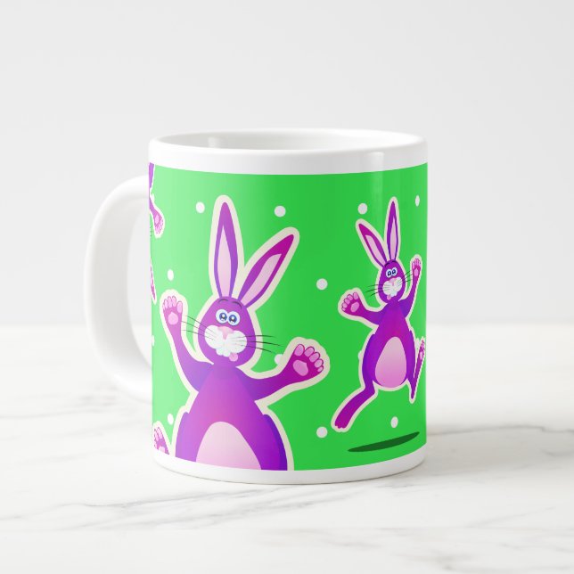 Funky rabbit, jumbo mug (Front Left)
