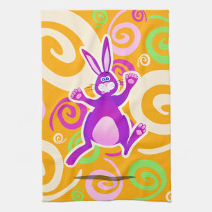 Funky rabbit, kitchen towel