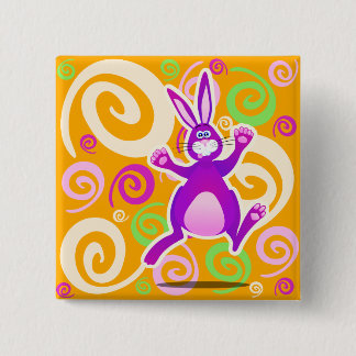 Funky rabbit, square button