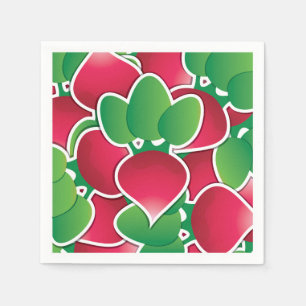 Funky radish napkin