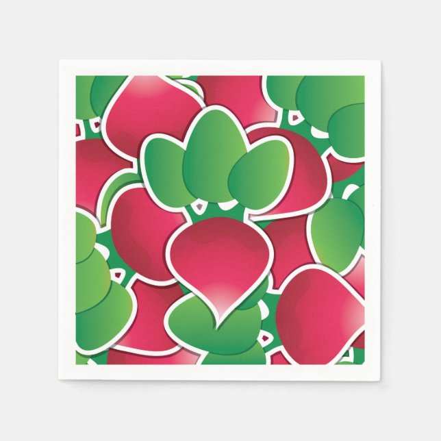 Funky radish napkin (Front)