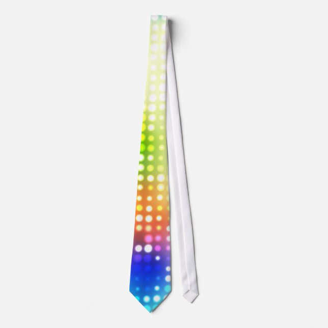 Funky Rainbow Dots Halftone Tie (Front)