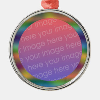 funky rainbow gradient photo frame metal tree decoration