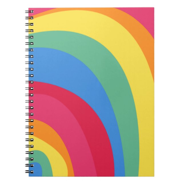 Funky Rainbow Spiral Notebook (Front)