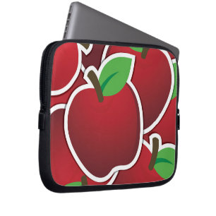 Funky red apples laptop sleeve
