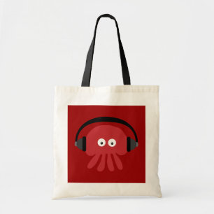 Funky Red Cartoon DJ Jellyfish Bag