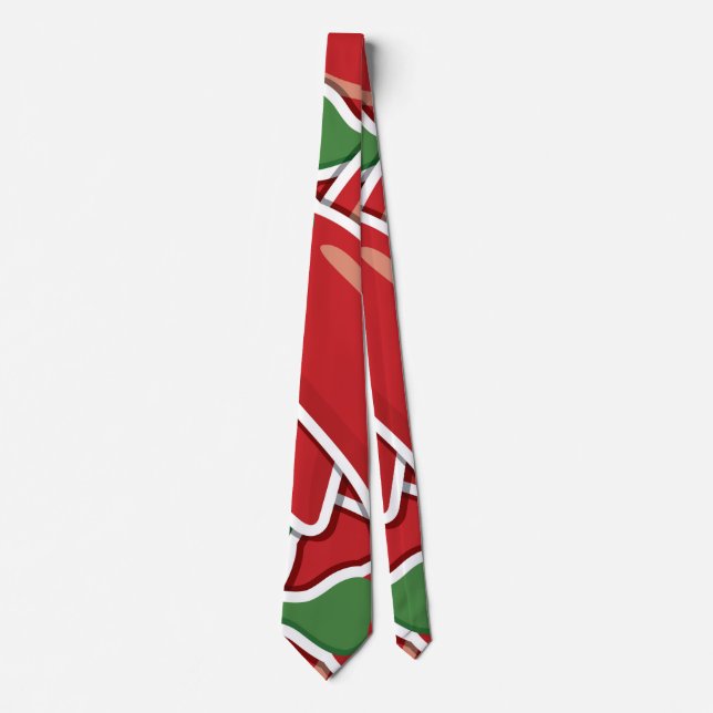 Funky red chilli peppers tie (Front)