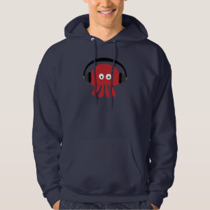 Funky Red DJ Jellyfish Navy Hoody