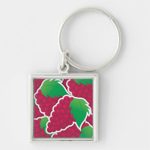 Funky red grapes key ring