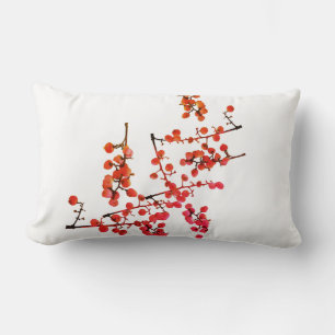 Funky Red Pepper Tree Fruit Pattern Pillow Cushion