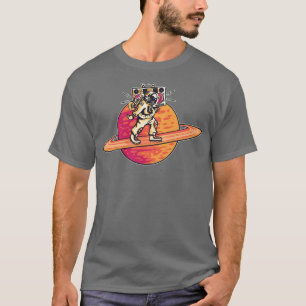 Funky Retro Astronaut with a Boombox T-Shirt