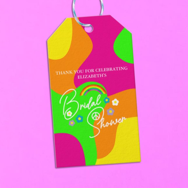 Funky Retro Bridal Shower Gift Tags (Creator Uploaded)