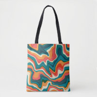 Funky Retro Colourful Artsy Marble Swirl Ebru