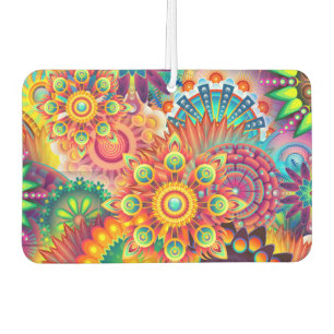 Funky Retro Pattern Abstract Bohemian Car Air Freshener