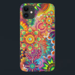 Funky Retro Pattern Abstract Bohemian iPhone 11 Case<br><div class="desc">Funky retro bohemian pattern with colourful floral mandalas.</div>