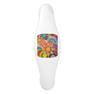 Funky Retro Pattern Abstract Bohemian Ceramic Cabinet Pull