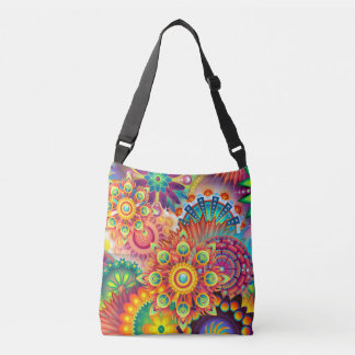 Funky Retro Pattern Abstract Bohemian Crossbody Bag
