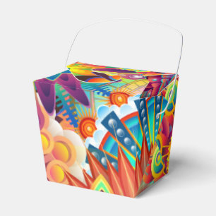 Funky Retro Pattern Abstract Bohemian Favour Box