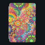 Funky Retro Pattern Abstract Bohemian iPad Mini Cover<br><div class="desc">Funky retro bohemian pattern with colourful floral mandalas.</div>
