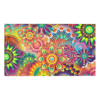 Funky Retro Pattern Abstract Bohemian Name Tag