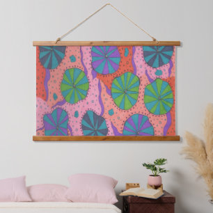 Funky Retro Vibes Hanging Tapestry