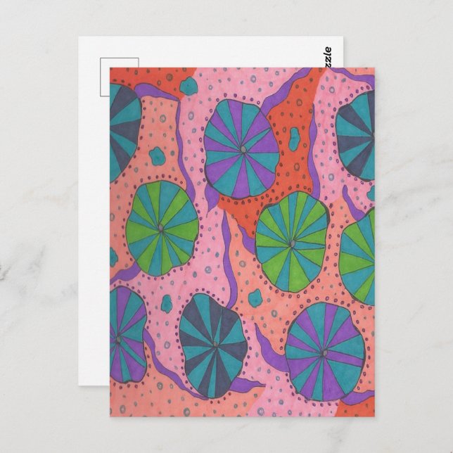 Funky Retro Vibes Postcard (Front/Back)