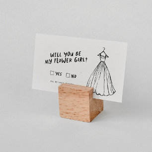 Funky Retro   Will You Be My Flower Girl Enclosure Card