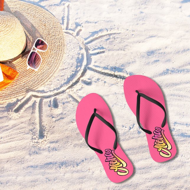 Funky Rosy Pink Aloha Beach Jandals (Creator Uploaded)